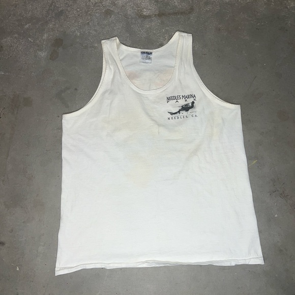 Vintage 2000 Water Work Put Something Exciting Between Your Legs white tank top - Picture 3 of 4